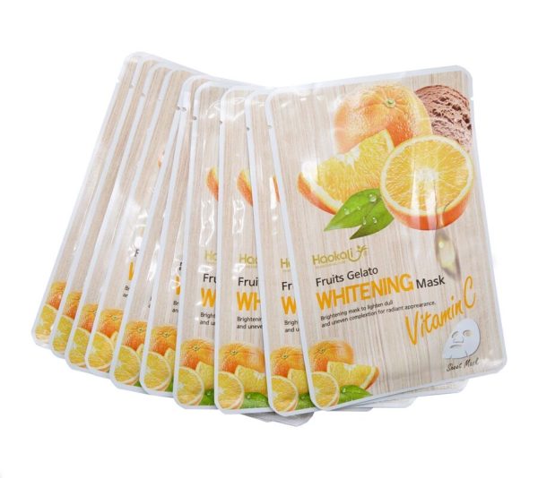 Haokali-10Pcs-Vitamin-C-Facial-Mask-Sheet-Whitening-Face-Masks1