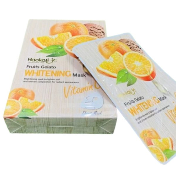 Haokali-10Pcs-Vitamin-C-Facial-Mask-Sheet-Whitening-Face-Masks 0