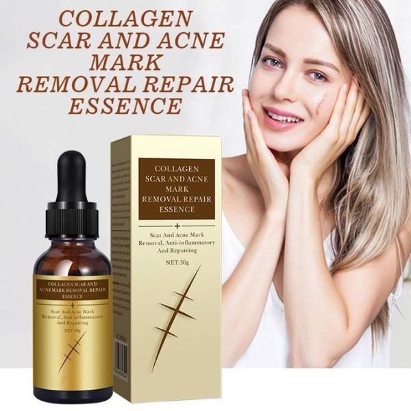 Peimei Collagen Skincare Serum Scar Removal Skin Repairing Stretch Marks Serum 30ml,Scar Repair Serum,Acne Scar Removal Serum