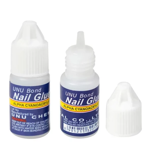 5 PCs Nail Glue Strong Adhesive False Fake Nails Decoration Glue Set 5pcs Pack (3g each) 3