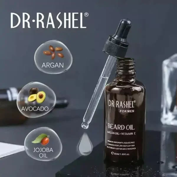 Dr. Rashel Beard Oil with Argan Oil Vitamin E for Men Hair Growth 3