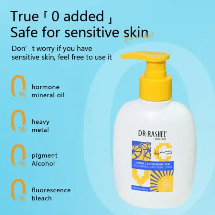 Dr. Rashel Vitamin C & Hyaluronic Moisturizing Sunscreen Lotion SPF 50 Sunblock Sun Protection Skin Care Cream Lotion Kenya 2