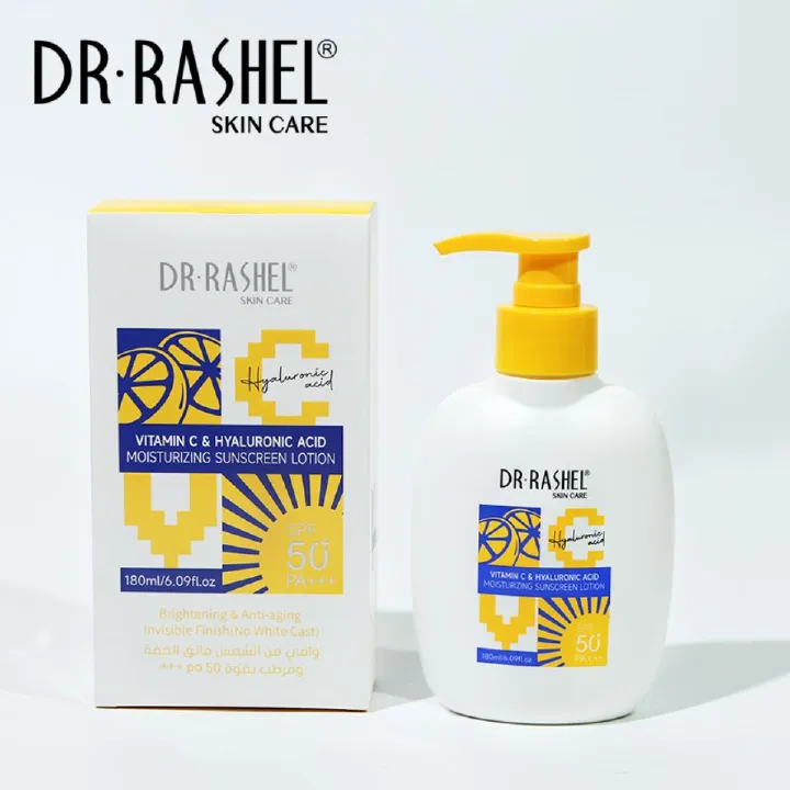 Dr. Rashel Vitamin C & Hyaluronic Moisturizing Sunscreen Lotion SPF 50 Sunblock Sun Protection Skin Care Cream Lotion Kenya Dr. Rashel Vitamin C & Hyaluronic Moisturizing Sunscreen Lotion SPF 50 Sunblock Sun Protection Skin Care Cream Lotion Kenya