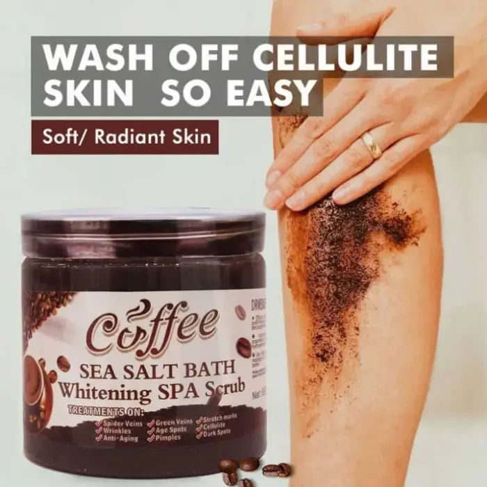 Coffee Sea Salt Bath Brightening & Whitening SPA Scrub Exfoliating Face Body Dead Skin - Dr Meinaier Kenya 2