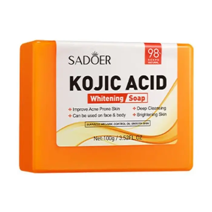 Sadoer Kojic Soap, Kojic Acid Whitening Soap, Deep Cleansing, Skin Brightening Like Vitamin C, Improve Acne Prone Skin, For Face and Body Skin Care Kenya 4