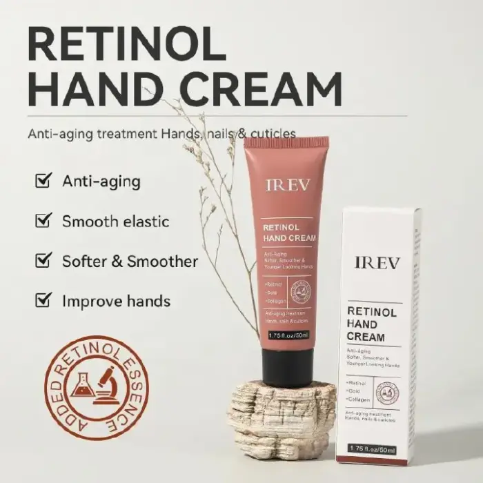 IREV Retinol Hand Cream - with Retinol Gold Collagen - Antiaging Hand Treatment Cream Softens Smoothes Protects Hands Nails Cuticles - For Younger Looking Hands Vitamin A Minimises Age Effect on Skin 2