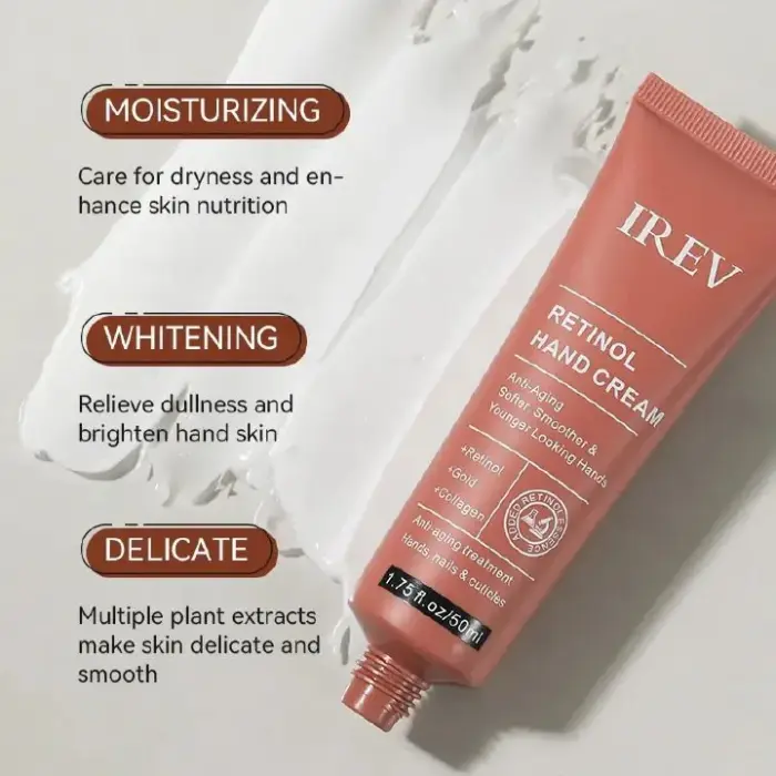 IREV Retinol Hand Cream - with Retinol Gold Collagen - Antiaging Hand Treatment Cream Softens Smoothes Protects Hands Nails Cuticles - For Younger Looking Hands Vitamin A Minimises Age Effect on Skin 3