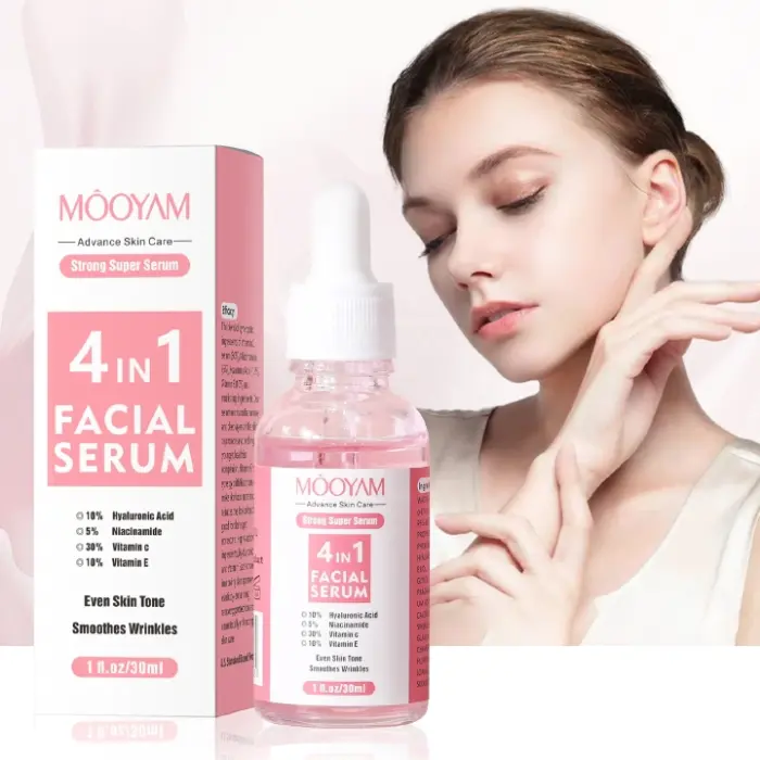 MOOYAM 4 in 1 Facial serum with Vitamin C, Niacinamide, Hyaluronic Acid, Vitamin E - Image 3