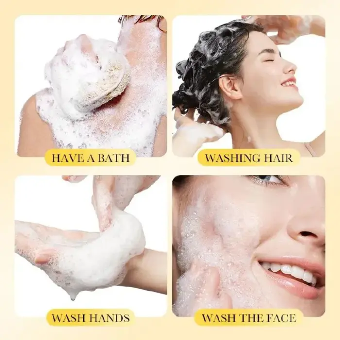 SADOER Sulfur Soap Mite Removal Soap, for Gentle Cleaning, Remove Acne and Smooth Skin Sulfur Cleanser Body Wash, Face Wash Bar Face Body Care 4